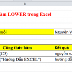 Cách dùng hàm LOWER