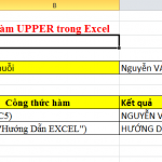 Cách dùng hàm UPPER