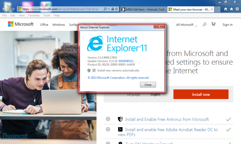 tải internet explorer 11 cho win 7 64bit