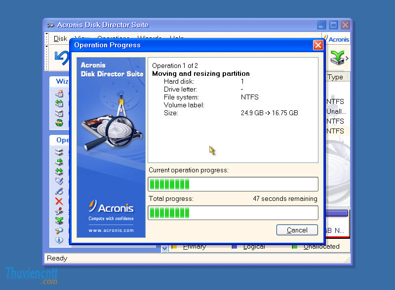 Cách chia lại ổ cứng không mất dữ liệu bằng Acronis disk director 12
