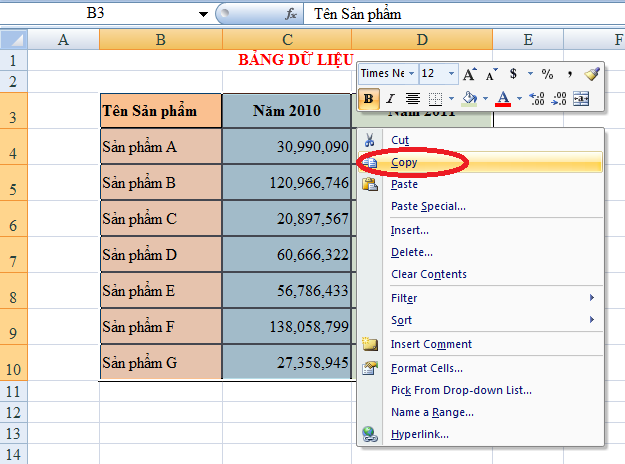 Chuyển dữ liệu EXCEL từ dạng cột thành hàng 2