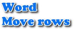 Cách di chuyển hàng trong Word 2013