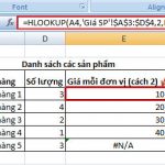 Cách dùng hàm HLOOKUP trong excel để tìm giá trị theo hàng 02