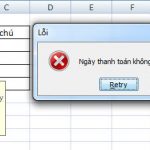 Cách kiểm tra ngày nhập vào trong excel