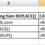 Cú pháp hàm REPLACE trong excel