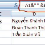 Hàm CONCATENATE - Hàm nối chuỗi trong Excel