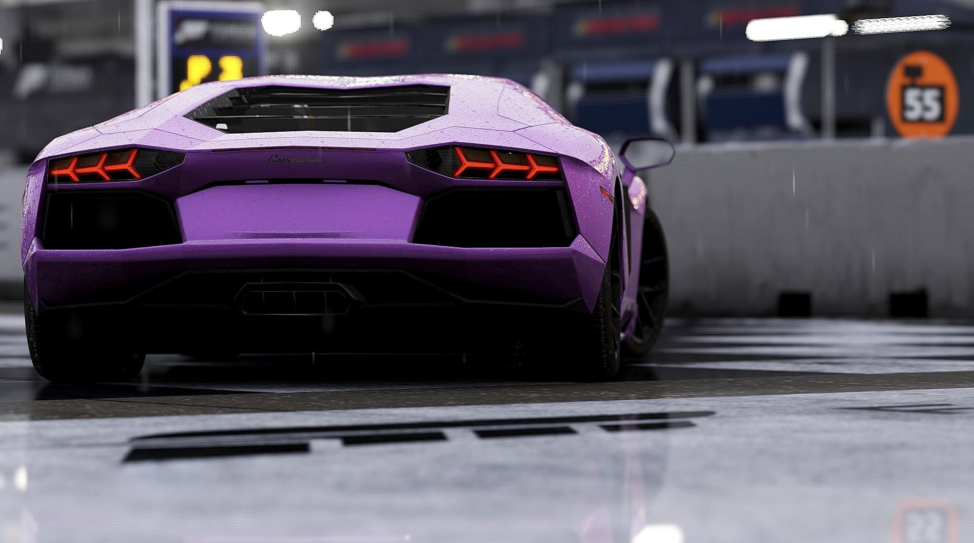 hình nền lamborghini aventador roadster màu tím