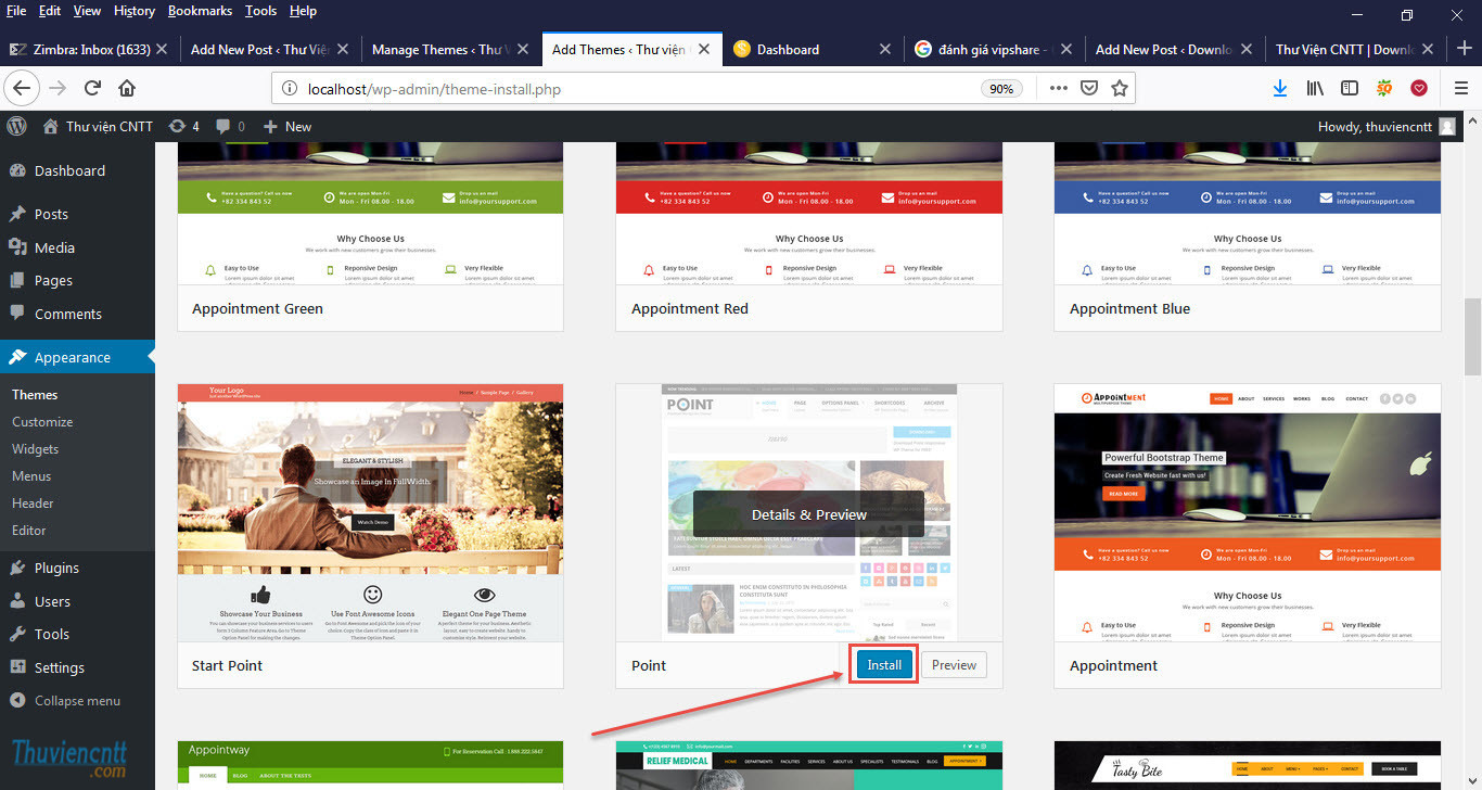 Hướng dẫn cài đặt Theme WordPress (Giao diện wordpress) 5
