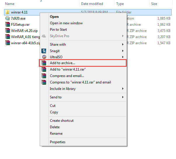 Hướng dẫn nén và giải nén trên winrar 2