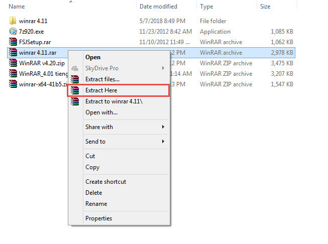 Hướng dẫn nén và giải nén trên winrar 7