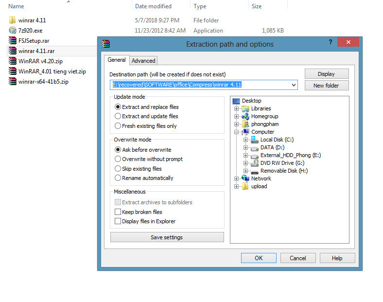 Hướng dẫn nén và giải nén trên winrar 9