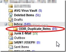 remove duplicate mail