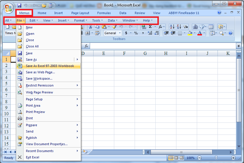 Thêm Classic Menu của Excel 2003 vào Excel 2007 - Thủ thuật Excel