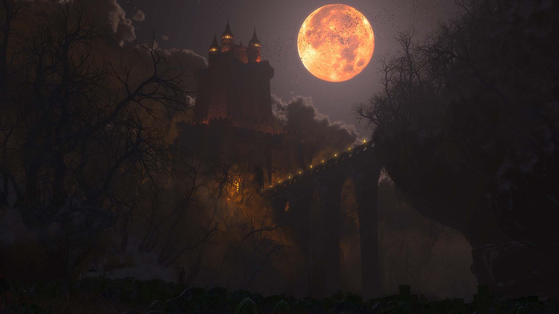 ảnh nền halloween 3d
