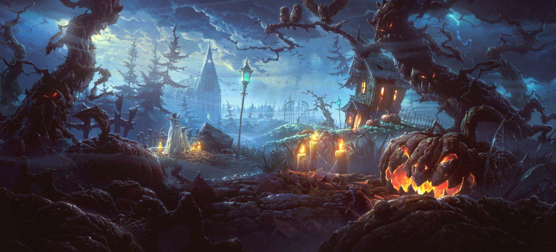 ảnh nền halloween hoạt hình