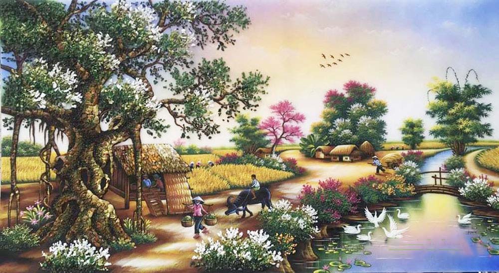 ảnh tranh phong cảnh quê hương