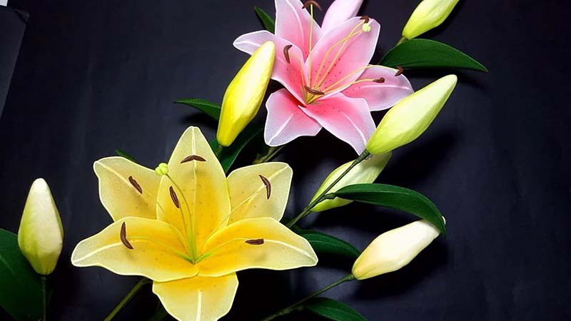 cách làm hoa ly giả đẹp nhất