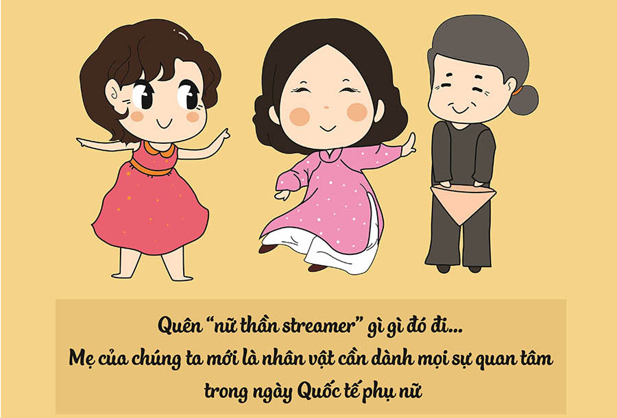 hình ảnh hoạt hình chibi mừng 8.3