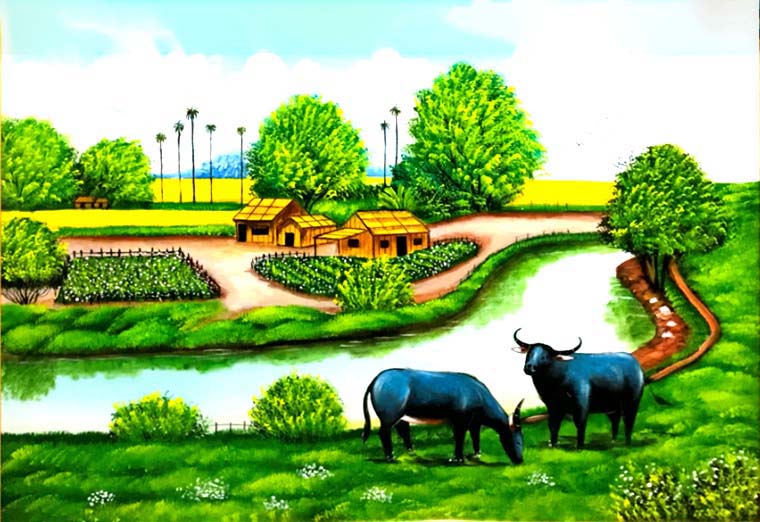 những tranh phong cảnh quê hương