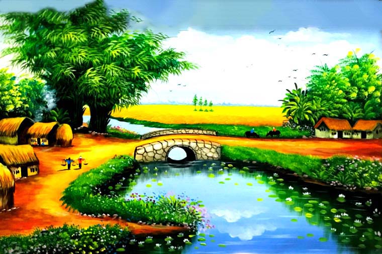 tranh phong cảnh đất nước cực đẹp