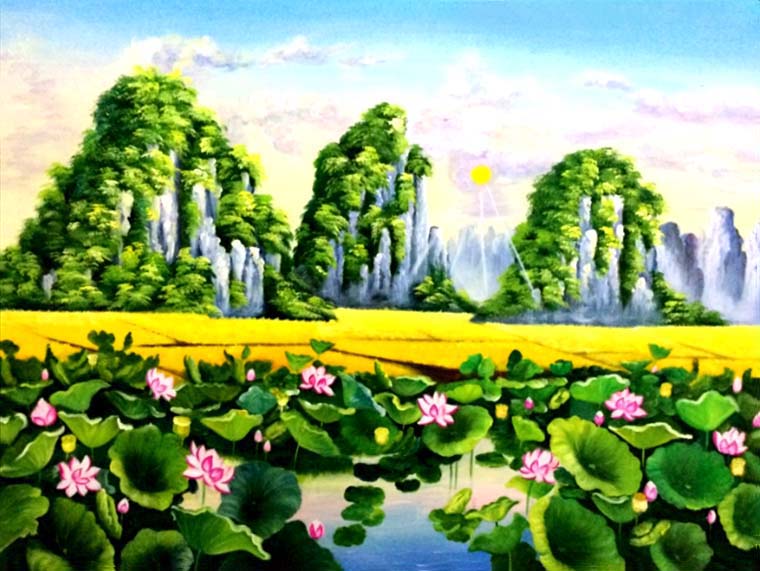 tranh phong cảnh đất nước hùng vĩ