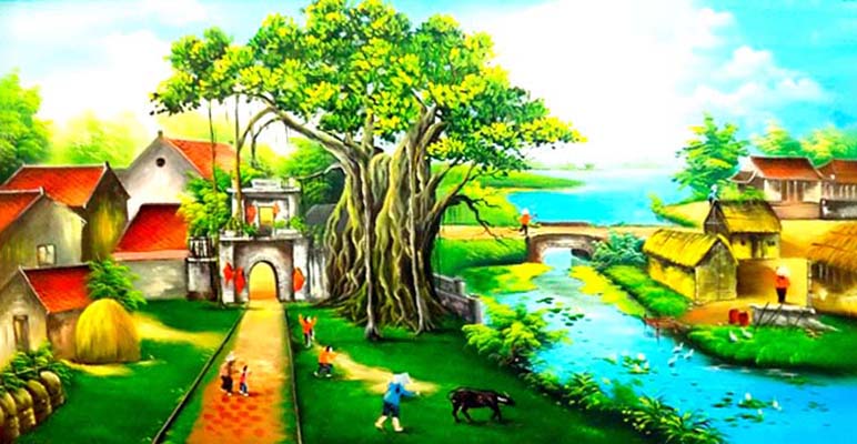 tranh phong cảnh đồng quê