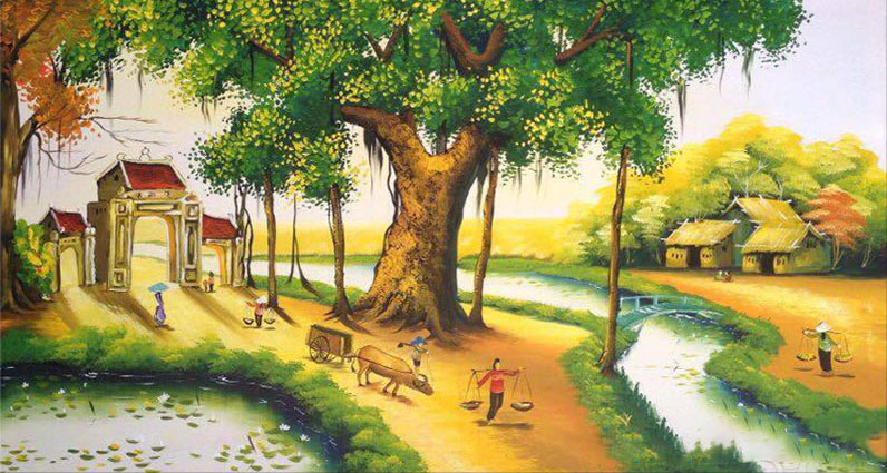 tranh phong cảnh quê hương đất nước