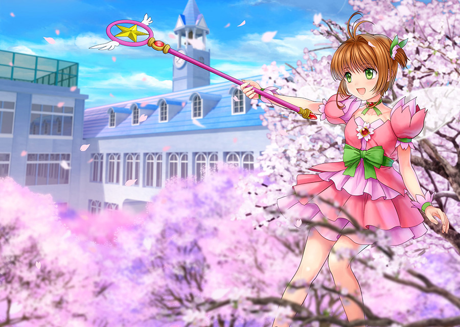 tranh phục sakura dễ thương