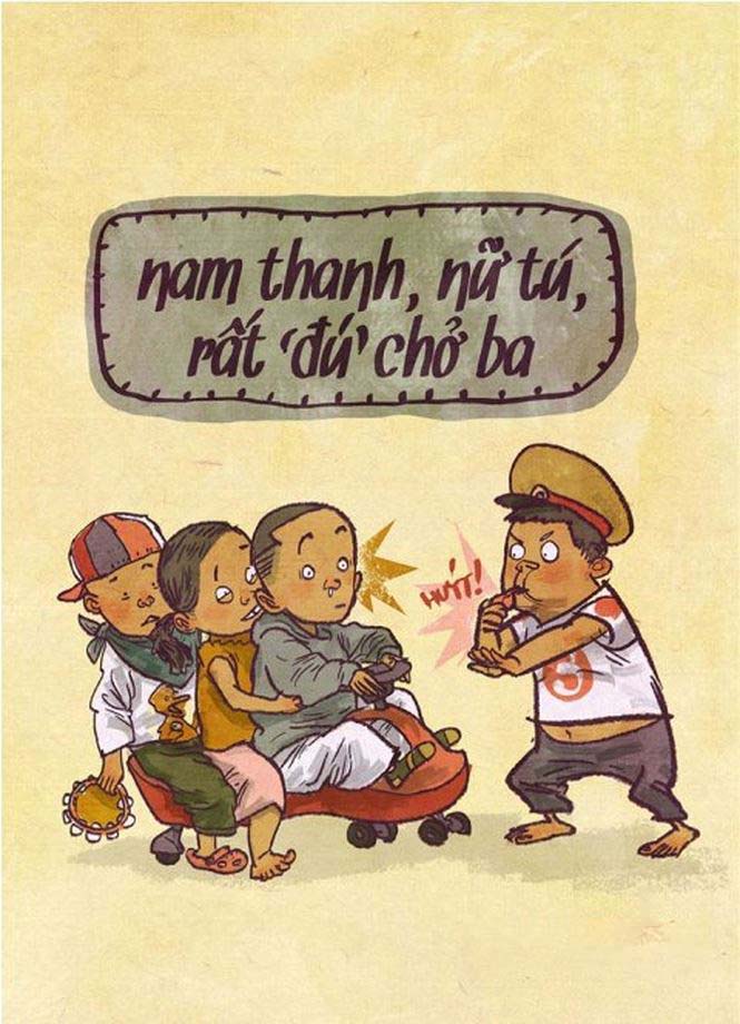 tranh vẽ an toàn giao thông của họa sĩ