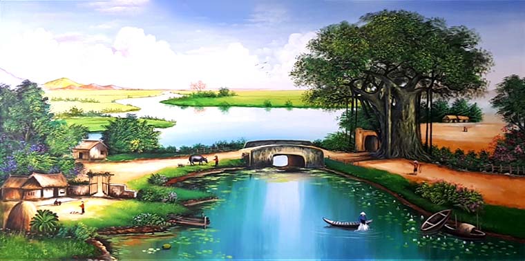 tranh vẽ tranh phong cảnh đất nước đẹp