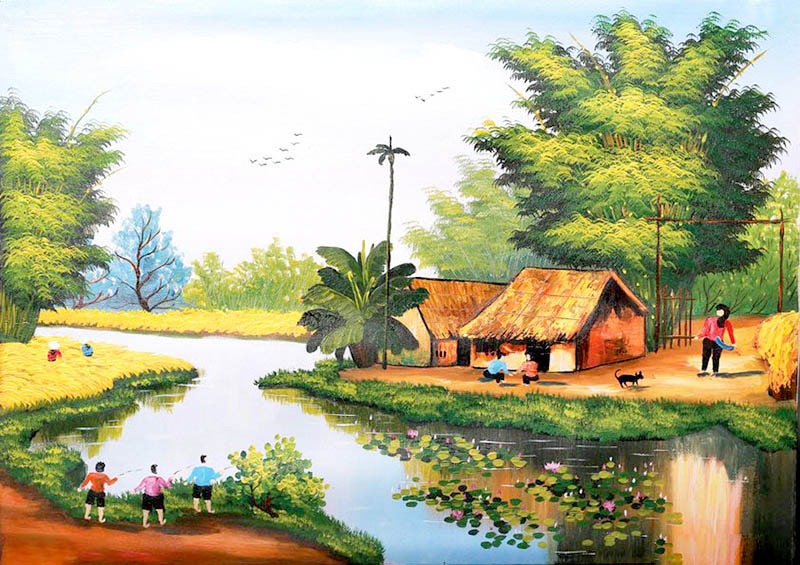 tranh vẽ tranh phong cảnh đẹp