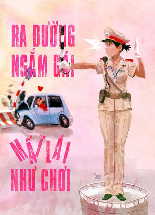 tranh vẽ tuyên truyền an toàn giao thông