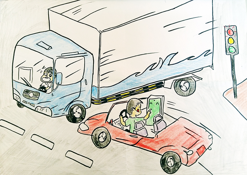 Tổng hợp tranh vẽ an toàn giao thông đẹp nhất - Tranh vẽ cho học sinh