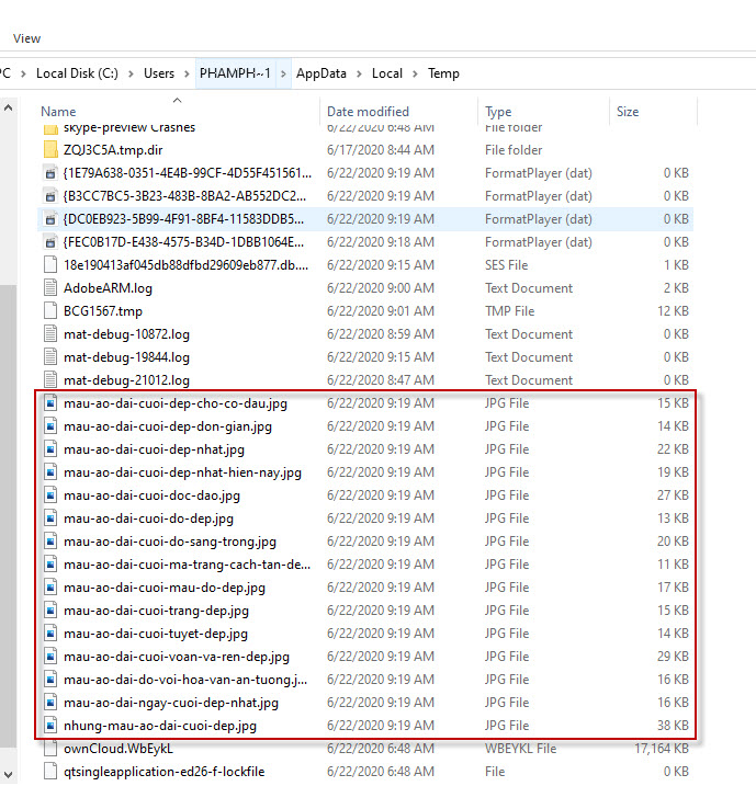 cách resize ảnh hàng loạt 05 - vào thư mục temp lấy ảnh resize