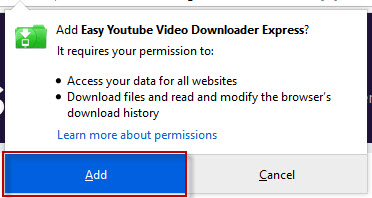 cài đặt addon Easy Youtube Video Downloader Express 02