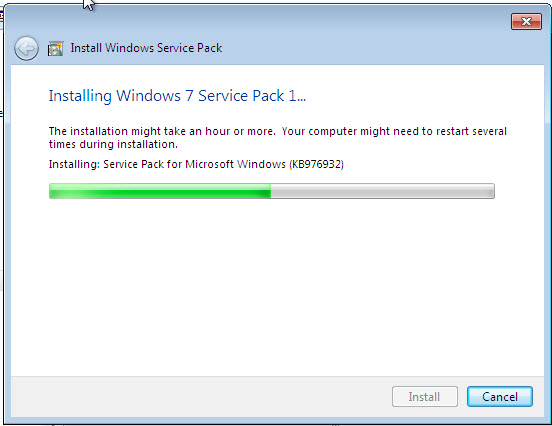 windows 7 service pack 1 updates