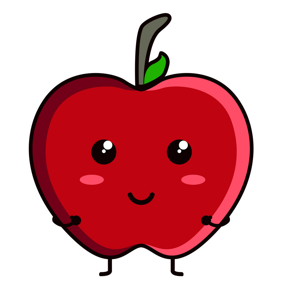 Hướng dẫn vẽ Hình vẽ quả táo cực xinh và đơn giản