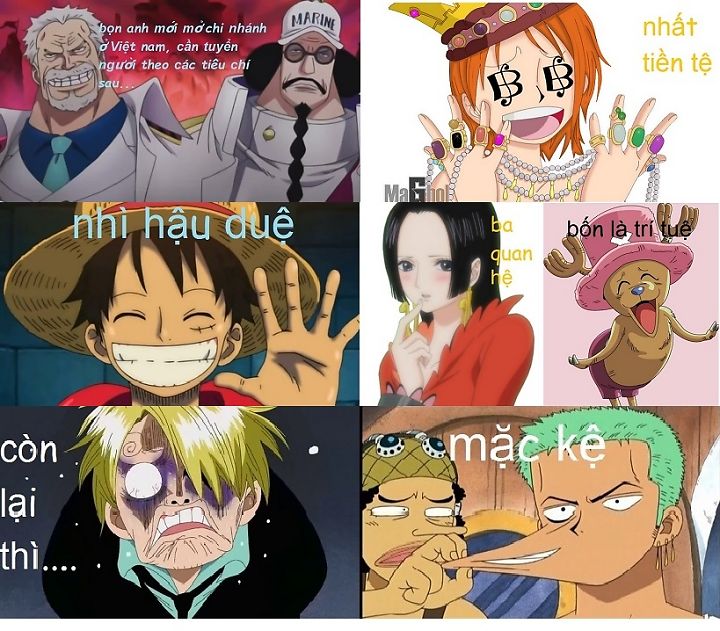 Ảnh chế One Piece: Nếu bạn yêu thích One Piece và thích những hình ảnh hài hước vui nhộn, thì đừng bỏ lỡ ảnh chế One Piece. Hình ảnh này đem lại tiếng cười và sự thoải mái cho người xem. Hãy đến với những ảnh chế One Piece và tận hưởng những giây phút thư giãn cùng với những nhân vật One Piece.
