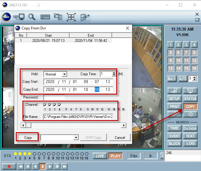sử dụng phần mềm Camera DVR-Viewer 10