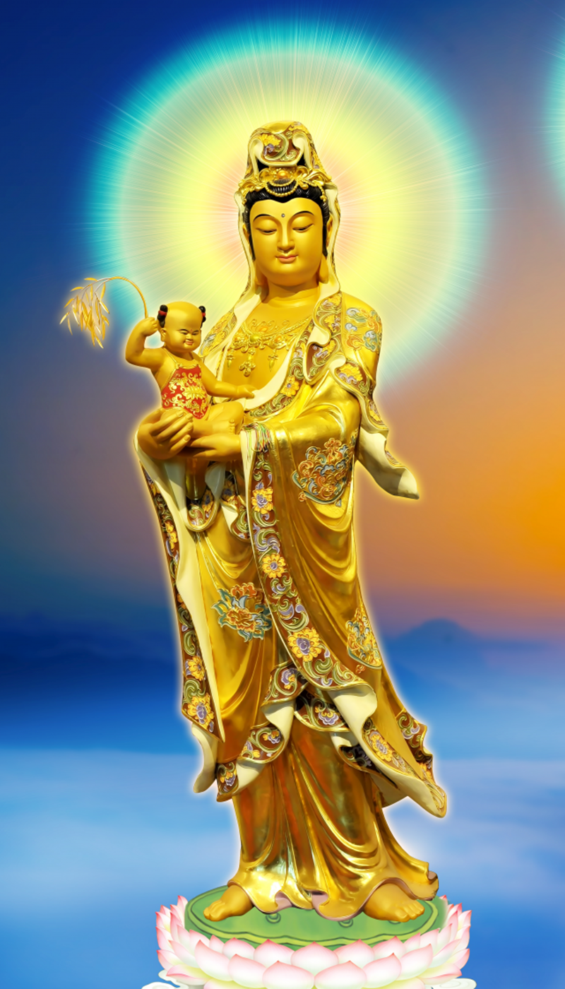 Quan Âm Bồ Tát - bộ hình nền không thể bỏ qua cho những ai yêu thích văn hóa Phật giáo. Hình ảnh tuyệt đẹp sẽ mang lại cho bạn cảm giác bình yên và sự kính trọng đối với Phật pháp.