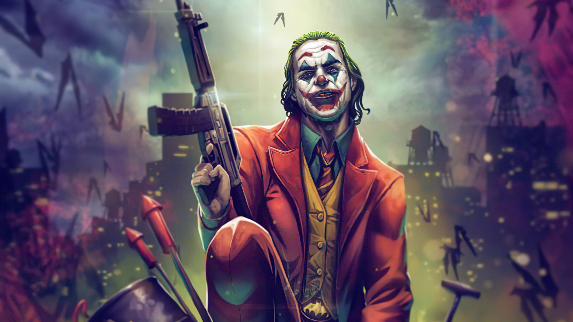 ArtStation  Fan Art Ko Kyaw  PIXEL BRUSH ARTSTUDIO   Batman joker  wallpaper Joker pics Joker poster