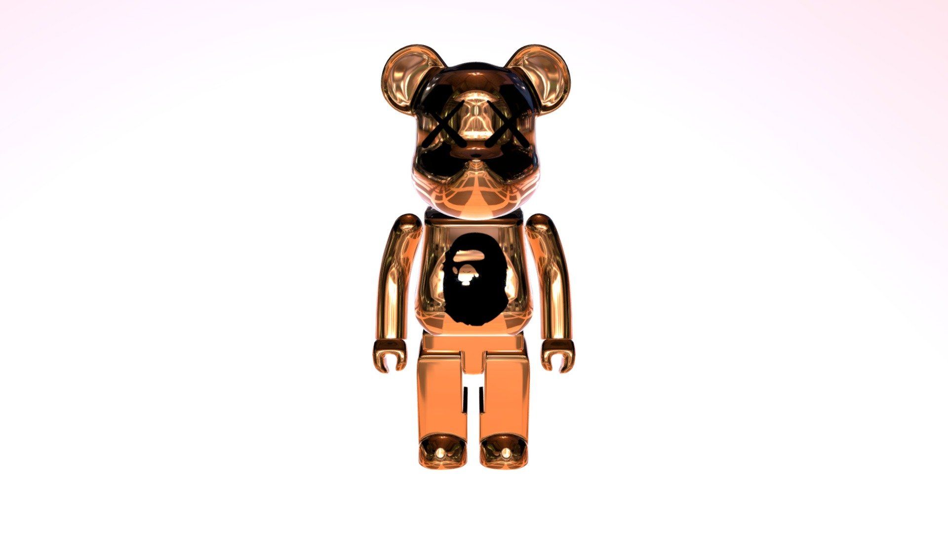 Giảm giá Fashion Bearbrick 400% Action Figure Toy Real photo !!!! 28cm  Simple Style White Black - Mua Thông Minh