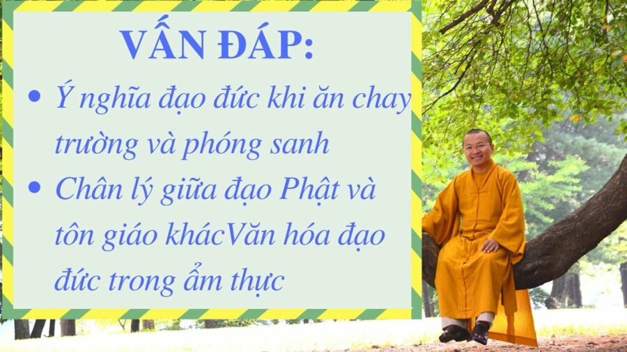 Vấn đáp: Ý nghĩa đạo đức khi ăn chay trường và phóng sanh, chân lý giữa đạo Phật và tôn giáo khác